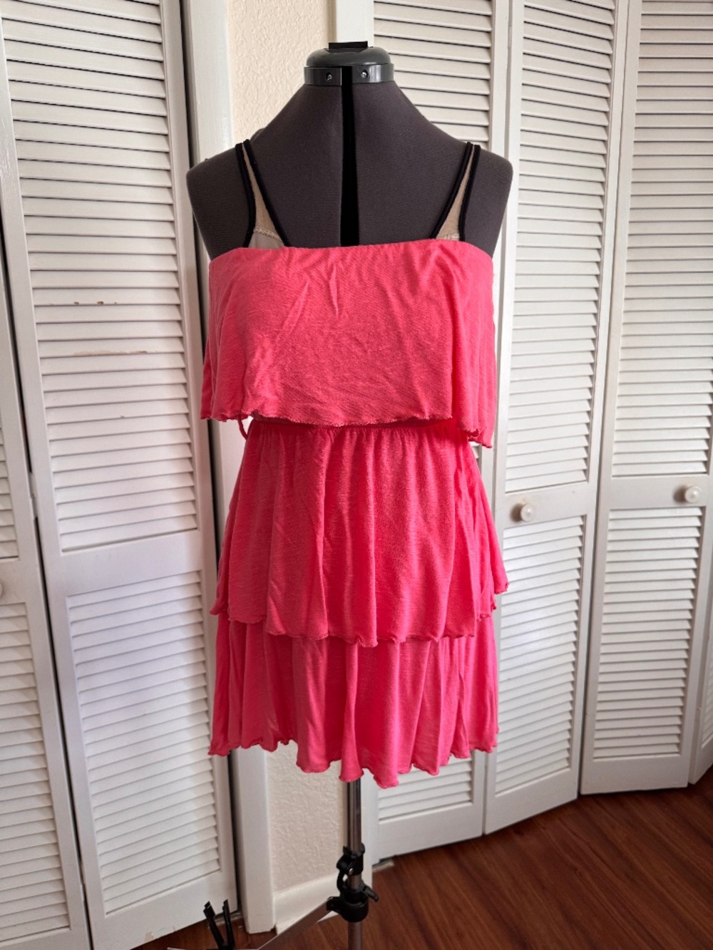 Rue21 Strapless Tiered Hot Pink Dress